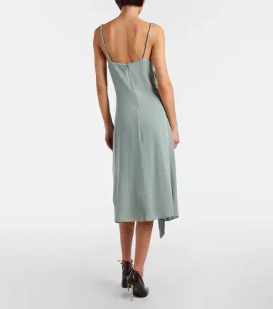 Acne Studios Bow-detail silk midi dress | Thumbnail 2