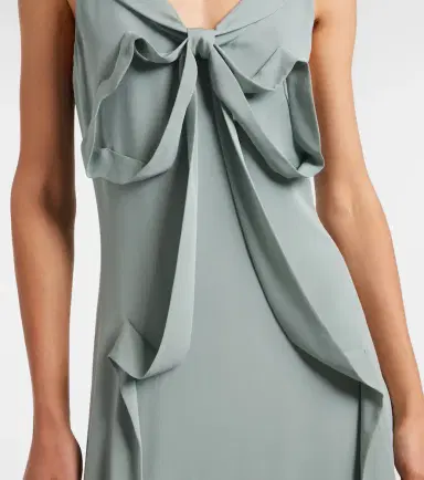 Acne Studios Bow-detail silk midi dress | Thumbnail 4