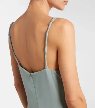 Acne Studios Bow-detail silk midi dress | Thumbnail 5