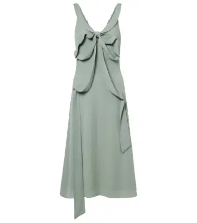 Acne Studios Bow-detail silk midi dress | Thumbnail 1