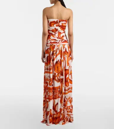 Dolce & Gabbana Majolica organza maxi dress | Thumbnail 3