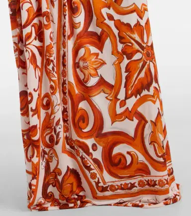 Dolce & Gabbana Majolica organza maxi dress | Thumbnail 5