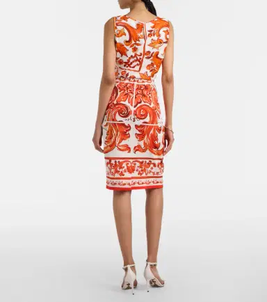 Dolce & Gabbana Majolica silk-blend charmeuse pencil skirt | Thumbnail 5 Dolce & Gabbana Majolica silk-blend charmeuse pencil skirt | Thumbnail 5