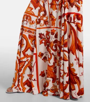 Dolce & Gabbana Majolica organza maxi dress | Thumbnail 3