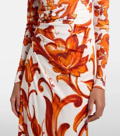 Dolce & Gabbana Majolica organza maxi dress | Thumbnail 4