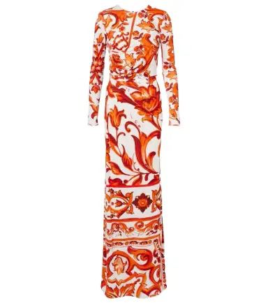 Dolce & Gabbana Majolica organza maxi dress | Thumbnail 1