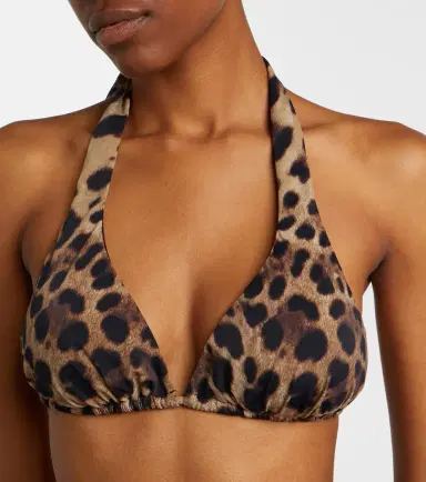 Dolce & Gabbana Leopard-print triangle bikini top | Thumbnail 4