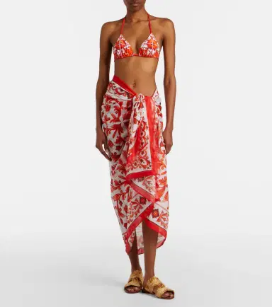 Dolce & Gabbana Majolica cotton beach cover-up | Thumbnail 2