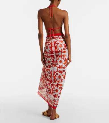 Dolce & Gabbana Majolica cotton beach cover-up | Thumbnail 5