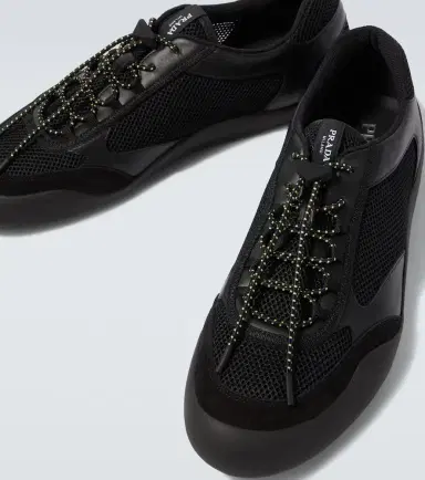 Prada Speedrock leather-trimmed sneakers | Thumbnail 2 Prada Speedrock leather-trimmed sneakers | Thumbnail 2