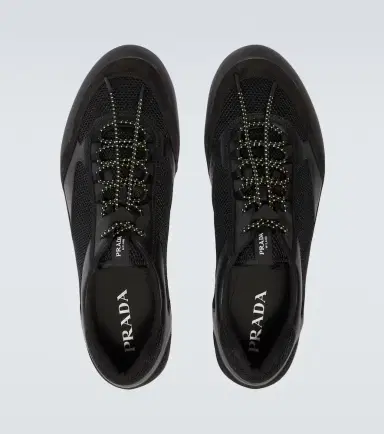 Prada Speedrock leather-trimmed sneakers | Thumbnail 3 Prada Speedrock leather-trimmed sneakers | Thumbnail 3
