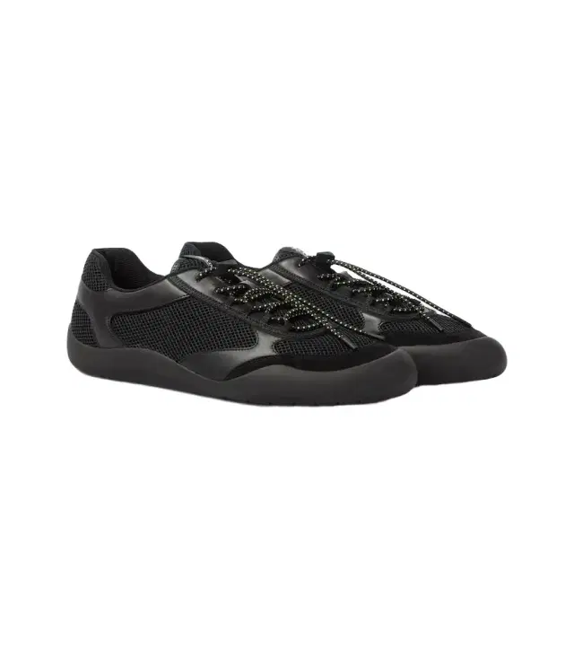 Prada Speedrock leather-trimmed sneakers