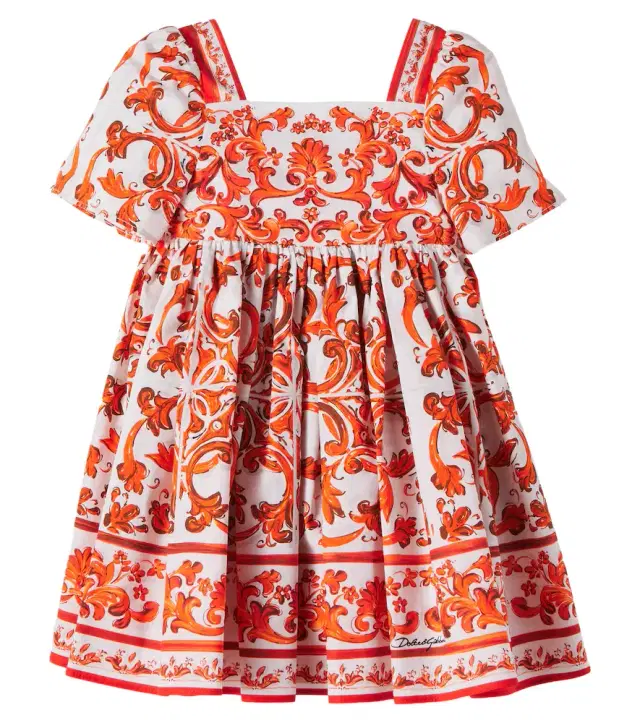 Baby Majolica cotton dress