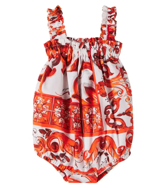 Baby Majolica cotton bodysuit