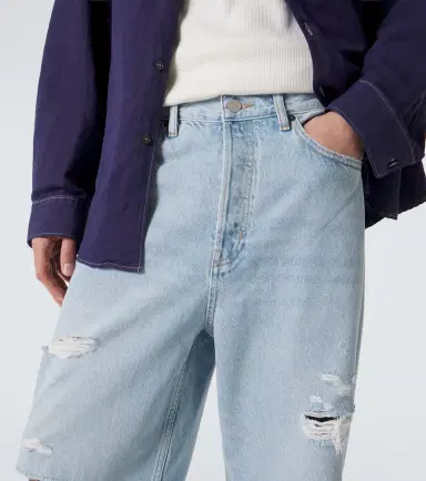 Frame Baggy distressed wide-leg jeans | Thumbnail 2