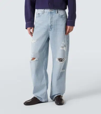 Frame Baggy distressed wide-leg jeans | Thumbnail 4