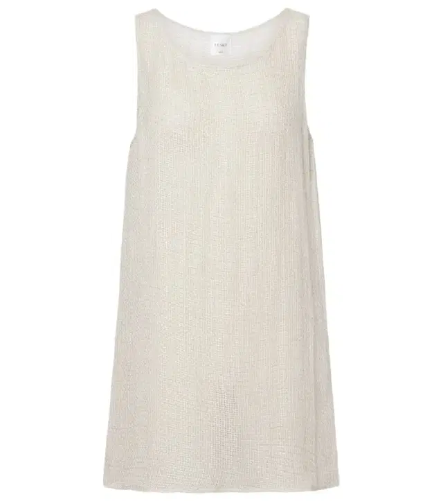 Leset Stella sequined linen-blend minidress