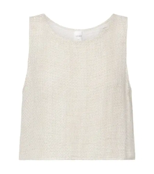 Leset Stella sequined linen-blend top