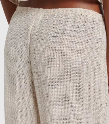 LESET Stella sequined linen-blend wide-leg pants | Thumbnail 2