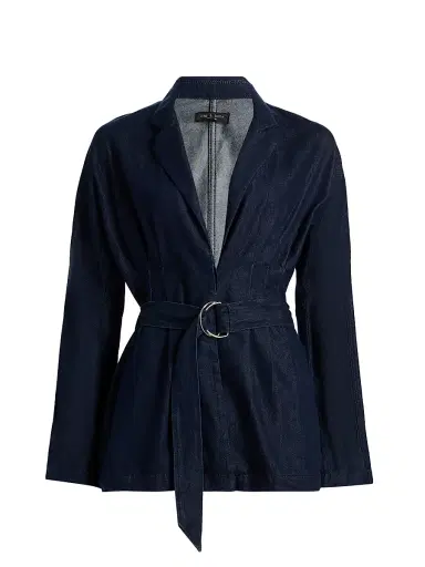 rag & bone Women's Mandi Belted Denim Blazer - Ocean Rinse - Size 4 | Thumbnail 1 rag & bone Women's Mandi Belted Denim Blazer - Ocean Rinse - Size 4 | Thumbnail 1