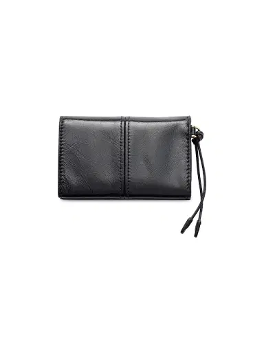 Prada Women's Leather Card Holder with Flap - Black | Thumbnail 3 Prada Women's Leather Card Holder with Flap - Black | Thumbnail 3