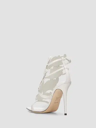 Giuseppe Zanotti Women's Intrigo 105MM Cruel Wing Leather Sandals - Blanc - Size 10 | Thumbnail 2