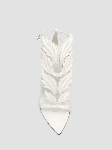 Giuseppe Zanotti Women's Intrigo 105MM Cruel Wing Leather Sandals - Blanc - Size 10 | Thumbnail 3