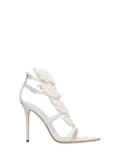 Giuseppe Zanotti Women's Intrigo 105MM Cruel Wing Leather Sandals - Blanc - Size 10 | Thumbnail 1