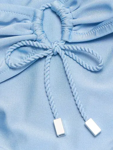 Solid & Striped Women's The Tati Tie Bikini Top - Blue Lagoon - Size Large | Thumbnail 7