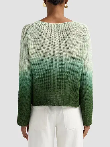 Vince Women's Dip-Dye Cotton-Blend Sweater - Sea Dew Combo - Size XXS | Thumbnail 3 Vince Women's Dip-Dye Cotton-Blend Sweater - Sea Dew Combo - Size XXS | Thumbnail 3