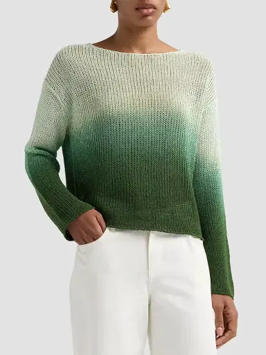 Vince Women's Dip-Dye Cotton-Blend Sweater - Sea Dew Combo - Size XXS | Thumbnail 4 Vince Women's Dip-Dye Cotton-Blend Sweater - Sea Dew Combo - Size XXS | Thumbnail 4