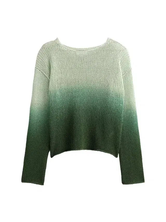 Vince Women's Dip-Dye Cotton-Blend Sweater - Sea Dew Combo