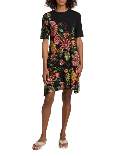 Johnny Was Women's The Janie Valley Of The Fleurs Print Dress - Valley Of The Fleurs - Size XL | Thumbnail 3 Johnny Was Women's The Janie Valley Of The Fleurs Print Dress - Valley Of The Fleurs - Size XL | Thumbnail 3