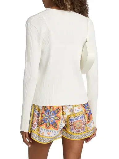 Ramy Brook Women's Chloe Ribbed Cardigan - Ivory - Size XL | Thumbnail 5 Ramy Brook Women's Chloe Ribbed Cardigan - Ivory - Size XL | Thumbnail 5