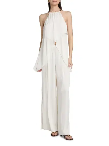Ramy Brook Women's Ayla Beaded Halterneck Handkerchief Top - Ivory - Size XXL | Thumbnail 2 Ramy Brook Women's Ayla Beaded Halterneck Handkerchief Top - Ivory - Size XXL | Thumbnail 2