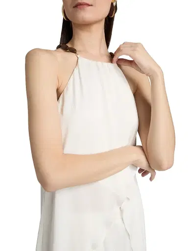 Ramy Brook Women's Ayla Beaded Halterneck Handkerchief Top - Ivory - Size XXL | Thumbnail 6 Ramy Brook Women's Ayla Beaded Halterneck Handkerchief Top - Ivory - Size XXL | Thumbnail 6