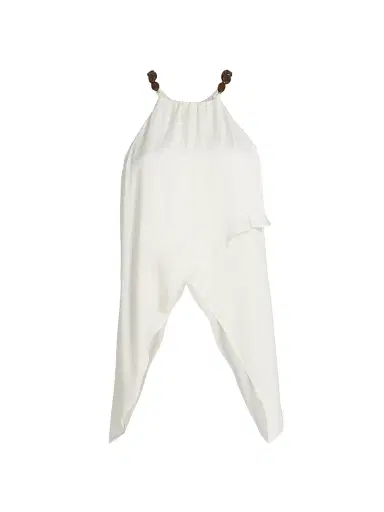 Ramy Brook Women's Ayla Beaded Halterneck Handkerchief Top - Ivory - Size XXL | Thumbnail 1 Ramy Brook Women's Ayla Beaded Halterneck Handkerchief Top - Ivory - Size XXL | Thumbnail 1