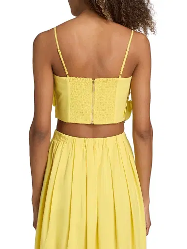 Ramy Brook Women's Everly Petal Appliqué Cotton-Blend Top - Sunshine - Size 12 | Thumbnail 5