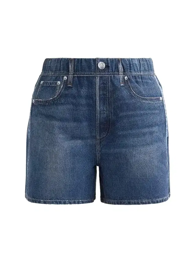 rag & bone Women's rb Miramar Denim Shorts - Carnation Stripe