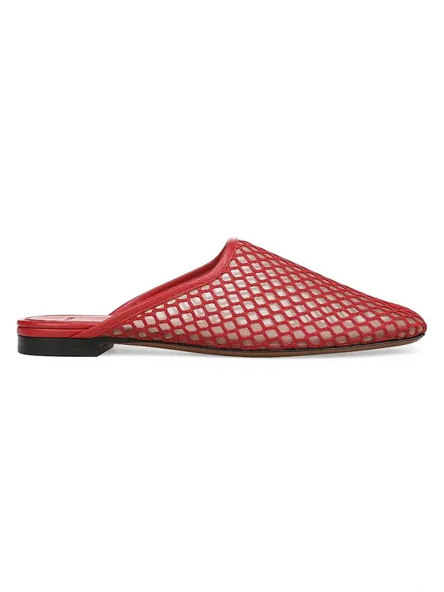 Vince Women's Dakota Mesh Mules - Rouge Red