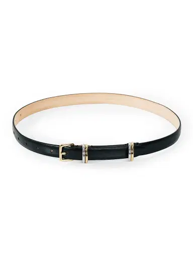Déhanche Women's Constance Leather Belt - Black And Mixed Metal - Size Large | Thumbnail 1 Déhanche Women's Constance Leather Belt - Black And Mixed Metal - Size Large | Thumbnail 1