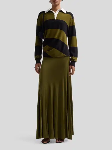 Proenza Schouler Women's Naia Satin Jersey Maxi Dress - Moss - Size 12 | Thumbnail 2 Proenza Schouler Women's Naia Satin Jersey Maxi Dress - Moss - Size 12 | Thumbnail 2