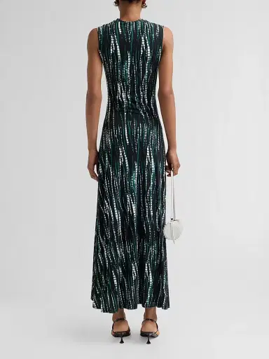 Proenza Schouler White Label Women's Jordyn Marl Jersey Midi-Dress - Black Multi | Thumbnail 3