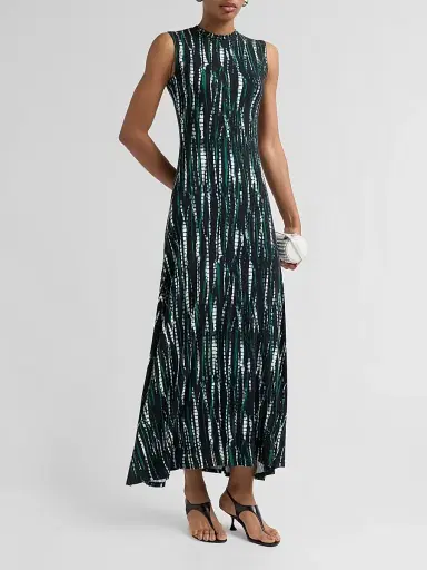 Proenza Schouler White Label Women's Jordyn Marl Jersey Midi-Dress - Black Multi | Thumbnail 4