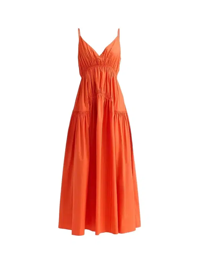 Proenza Schouler White Label Women's Michelyn Stretch Cotton Midi-Dress - Orange