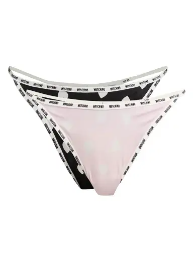MOSCHINO Women's 2-Pack Printed Thong Set - Size XL | Thumbnail 1 MOSCHINO Women's 2-Pack Printed Thong Set - Size XL | Thumbnail 1