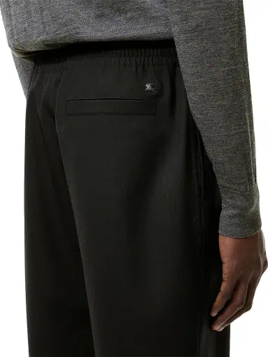 Burberry Men's Trevor Wool Track Pants - Black - Size 38 | Thumbnail 3