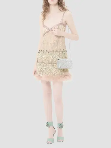 Valentino Garavani Women's VLogo Signature Mini Shoulder Bag with Sparkling Embroidery | Thumbnail 2 Valentino Garavani Women's VLogo Signature Mini Shoulder Bag with Sparkling Embroidery | Thumbnail 2