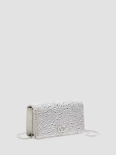 Valentino Garavani Women's VLogo Signature Mini Shoulder Bag with Sparkling Embroidery | Thumbnail 4 Valentino Garavani Women's VLogo Signature Mini Shoulder Bag with Sparkling Embroidery | Thumbnail 4