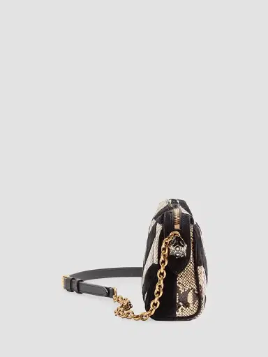 Valentino Garavani Women's Panthea Small Crossbody Bag in Python and Suede | Thumbnail 6 Valentino Garavani Women's Panthea Small Crossbody Bag in Python and Suede | Thumbnail 6